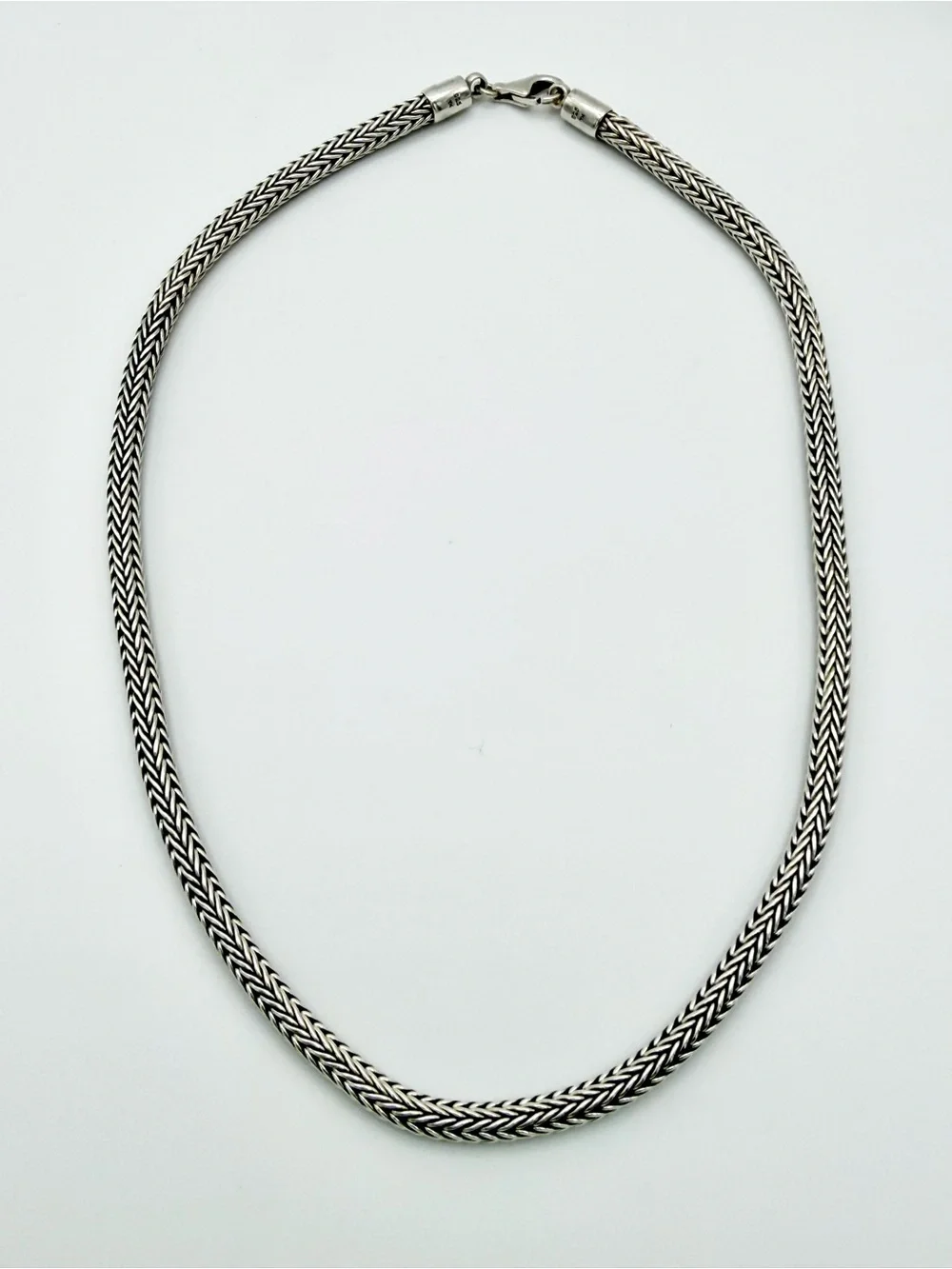 Silpada Rare HTF Sterling Silver Thick 17” Wheat Collar Chain w/Lobster Claw
